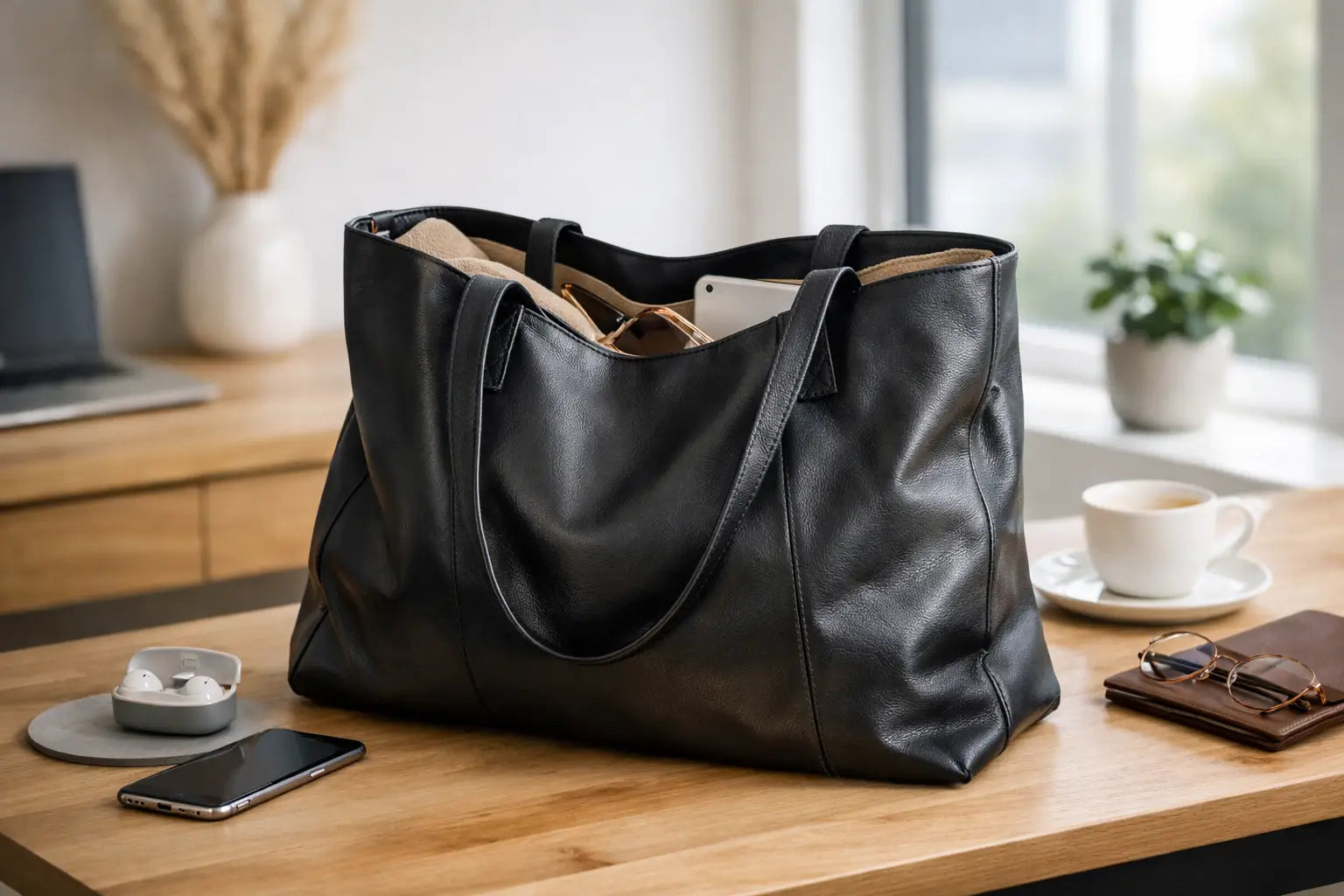 Large Capacity Soft Leather Tote Guide